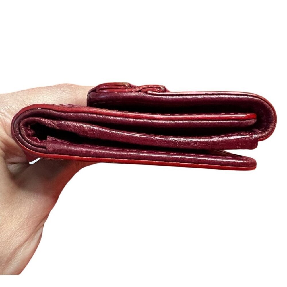 Chloé Burgundy Leather Snap Closure Wallet - Picture 8 of 16